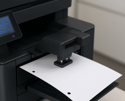 Ein Drucker oder Kopierer bietet verschieden Varianten zum Lochen an.