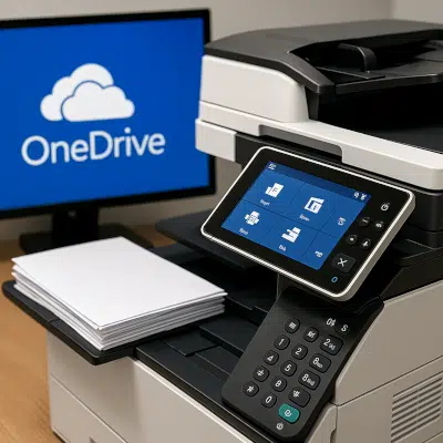 Onedrive wird in modernen Drucker, Kopieern oder Multifunktionsdruckern heutzutage verwendet.